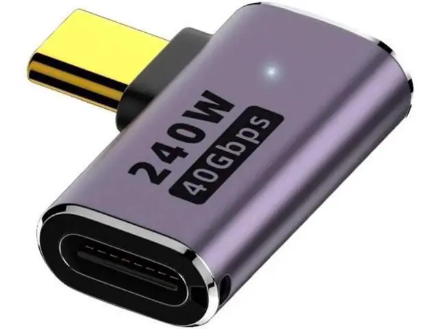 Alt view image 6 of 7 - USB4 Type C Male to Female 240W Power 40Gbps Data 8K Video Adapter Left Right Angled for NS Phone Laptop