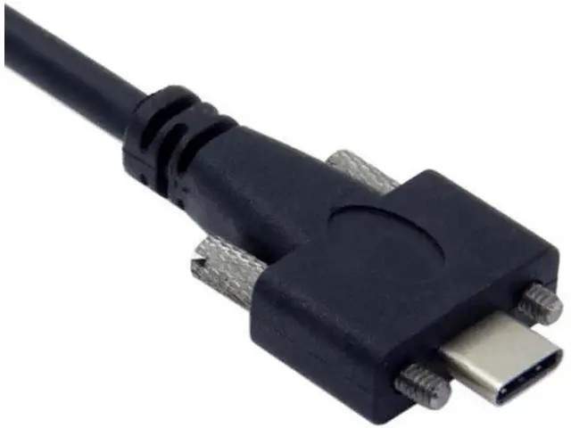 Alt view image 5 of 7 - USB 3.1 Type-C Dual M2 Screws Locking to Locking USB-C 10Gbps Data Cable Panel Mount Type 4feet