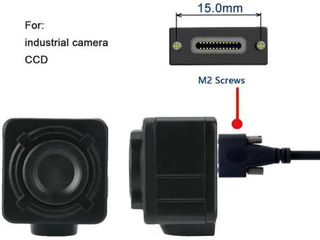 Alt view image 3 of 6 - USB 3.1 Type-C Dual M2 Screws Locking to Locking USB-C 10Gbps Data Cable Panel Mount Type 10feet