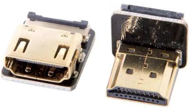 Alt view image 6 of 7 - Down Angled 90 Degree HDMI Male to Female FPC Flat Cable for HDTV Multicopter Aerial Photography