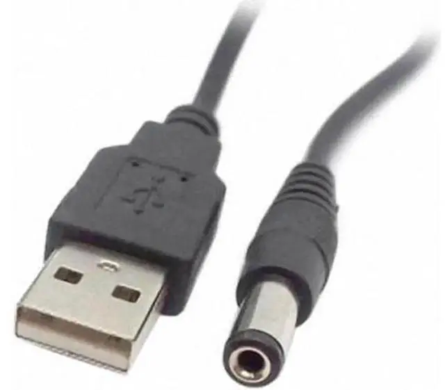 Alt view image 4 of 6 - USB 2.0 A Type Male to 5.5 x 2.5mm DC 5V Power Plug Barrel Connector Charge Cable 100cm