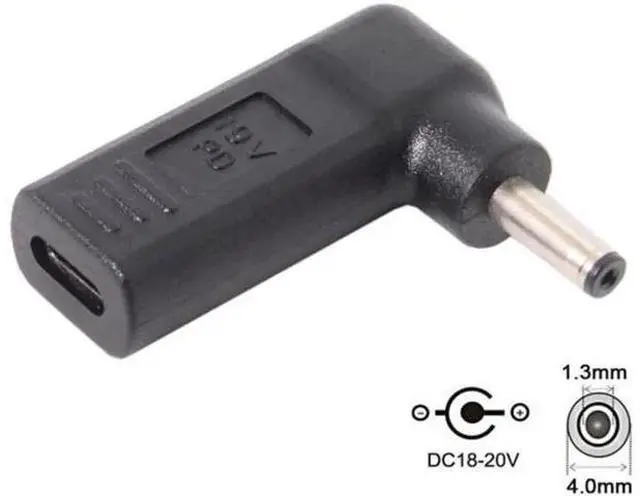 Alt view image 2 of 4 - USB 3.1 Type C USB-C to 4.0*1.3mm Adapter 90 Degree Angled UC-112-4013MM