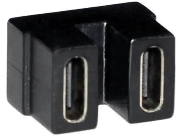 Alt view image 4 of 7 - UC-009-FF 40Gbps USB4 Type C Female to Female Coupler Extender Power Data Video Adapter Opposite U Shape Back Angled for NS SwitchPhoneLaptop