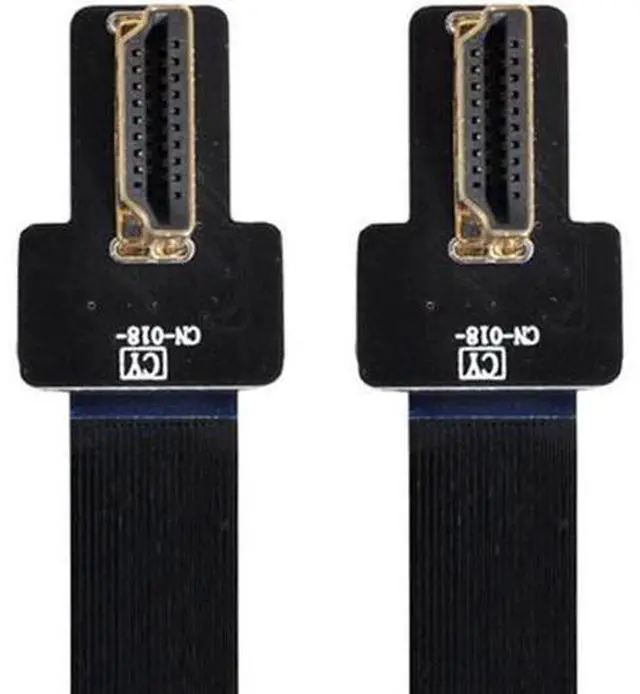 Main image of Dual 90 Degree Left Angled HDMI Type A Male to Male HDTV FPC Flat Cable for FPV HDTV Multicopter Aerial Photography