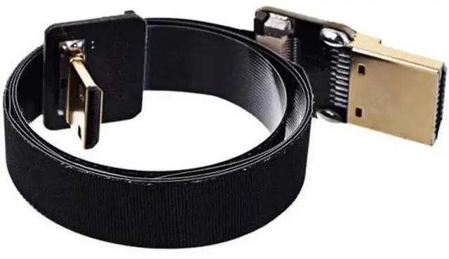 Alt view image 4 of 7 - 90 Degree Down Angled FPV Mini HDMI Male to HDMI Male FPC Flat Cable 20cm for FPV HDTV Multicopter Aerial Photography