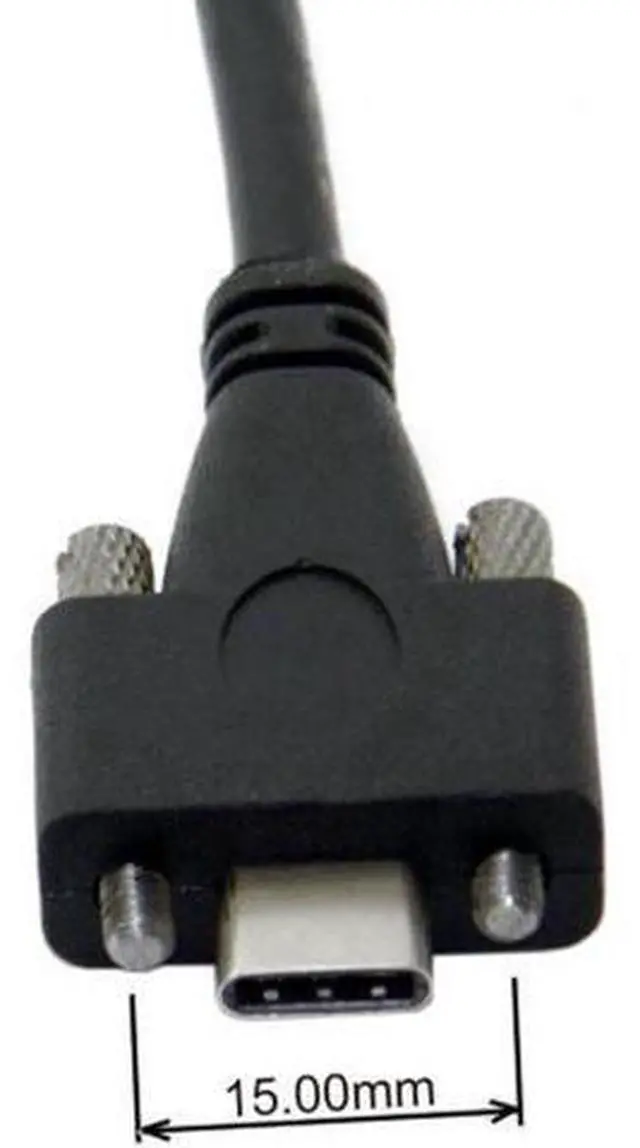 Alt view image 7 of 7 - USB 3.1 Type-C Dual Screw Locking to Standard USB3.0 Data Cable 3.0M 2m 3m Panel Mount Type 6.6feet