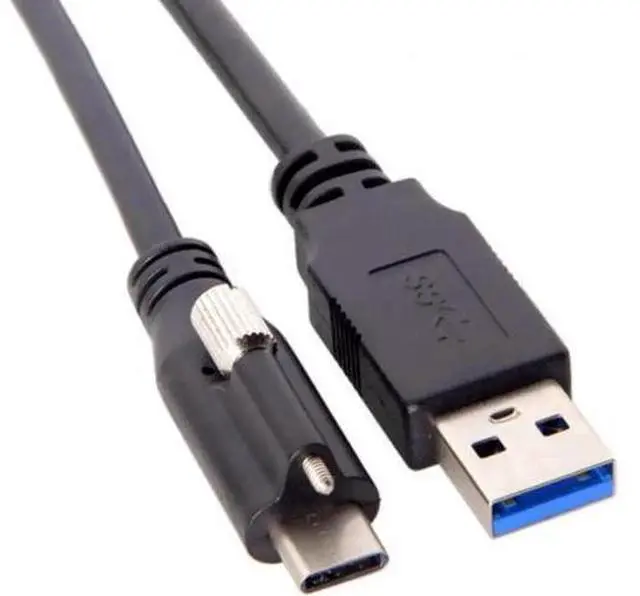 Alt view image 4 of 5 - UC-045-1.2M USB 3.1 Type-C Locking Connector to Standard USB3.0 Data Cable 1.2m With Panel Mount Screw