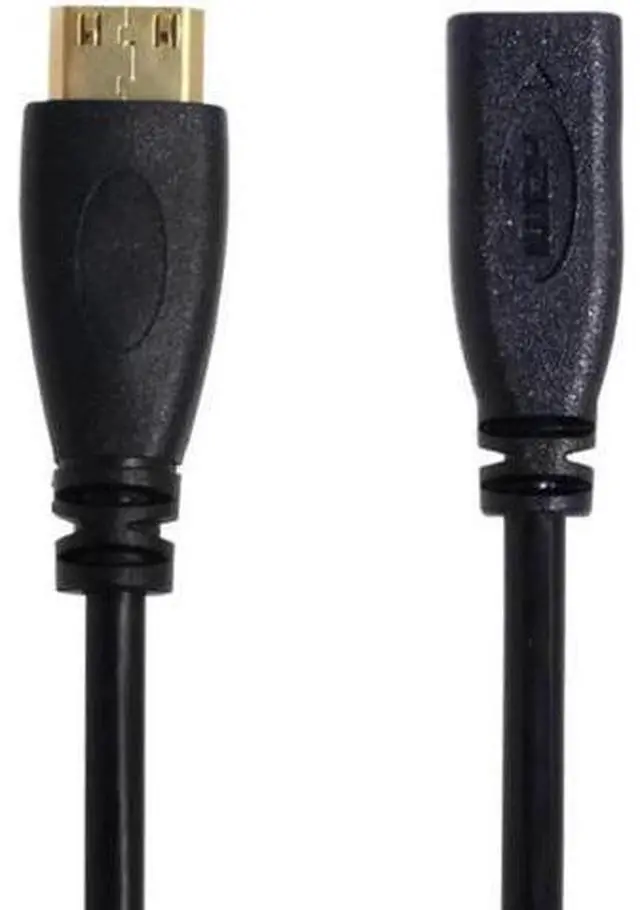 Alt view image 2 of 6 - Type D Micro HDMI v1.4 Socket Female to Type C Mini HDMI Male Convertor Adapter Cable 20cm
