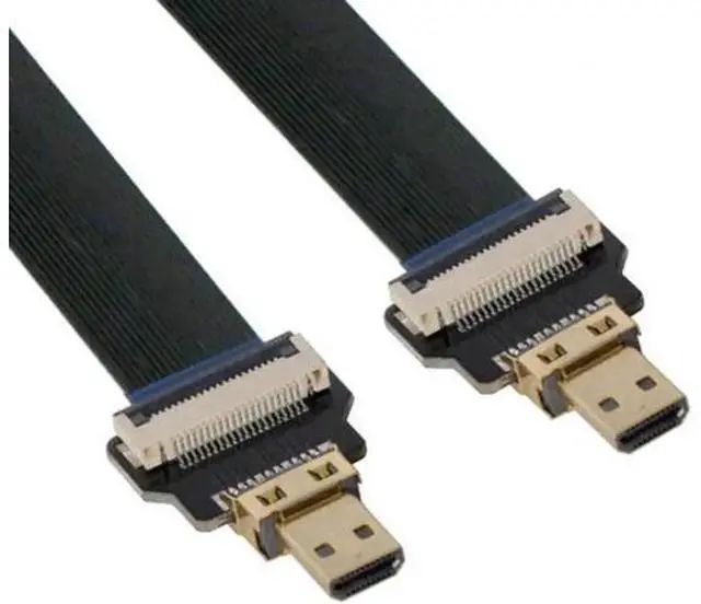 Alt view image 6 of 7 - Micro HDMI Male to Micro HDMI Male Extension FPC Flat Cable 1080P for FPV HDTV Multicopter Aerial Photography