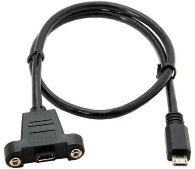 Main image of U2-097-0.5M Micro USB 5Pin Male to Female Extension Panel Mount Type Cable with Screws 50cm