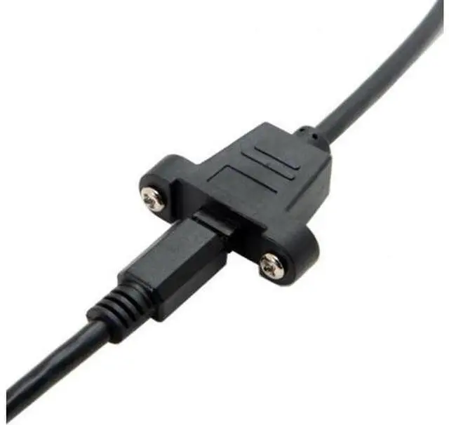 Alt view image 6 of 7 - U2-097-0.5M Micro USB 5Pin Male to Female Extension Panel Mount Type Cable with Screws 50cm