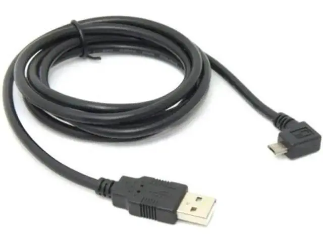 Alt view image 2 of 5 - 1.5m Left Angled 90 degree Micro USB Male to USB 2.0 Data Charge Cable for Cell Phone & Tablet