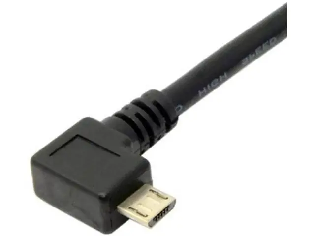 Alt view image 4 of 5 - 1.5m Left Angled 90 degree Micro USB Male to USB 2.0 Data Charge Cable for Cell Phone & Tablet