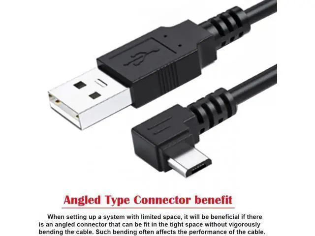 Alt view image 5 of 7 - 1.0M Right Angled 90 Degree Micro USB 5Pin to USB 2.0 Data Charge Cable for Phone Tablet