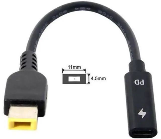 Main image of Type C USB-C Female Input to Rectangle 11.0*4.5mm Plug Cable UC-109-1145MM