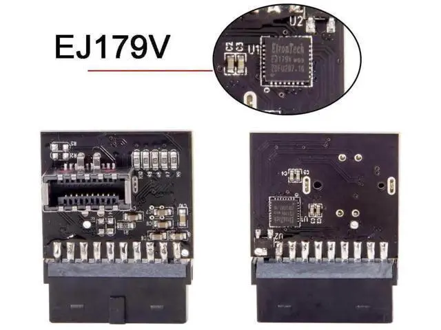 Alt view image 5 of 7 - USB 3.1 Front Panel Socket to USB 3.0 20Pin Header Male Extension Adapter for Motherboard