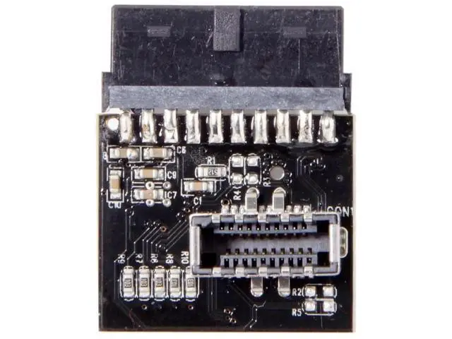 Alt view image 6 of 7 - USB 3.1 Front Panel Socket to USB 3.0 20Pin Header Male Extension Adapter for Motherboard