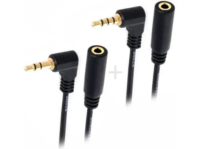 Alt view image 2 of 5 - 1Set 3/4 Poles Audio Stereo 90 Degree Right Angled 3.5mm Male to Female Extension Cable