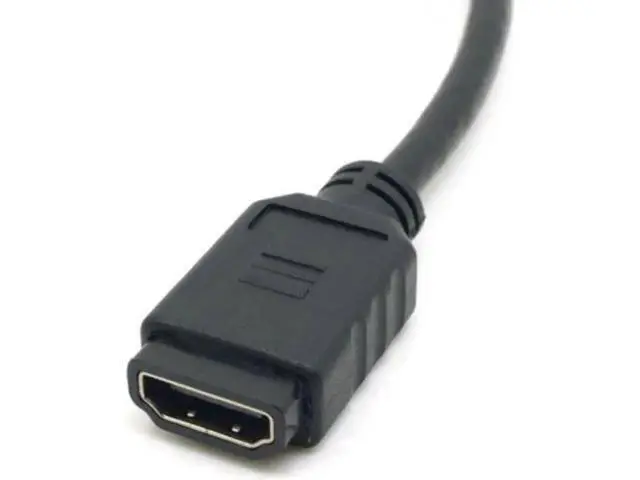 Alt view image 2 of 5 - High Speed HDMI 1.4 Type E Male to Type A Female Video Audio Cable 0.3m Automotive Connection System Grade Connector