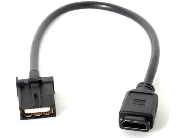 Alt view image 3 of 5 - High Speed HDMI 1.4 Type E Male to Type A Female Video Audio Cable 0.3m Automotive Connection System Grade Connector