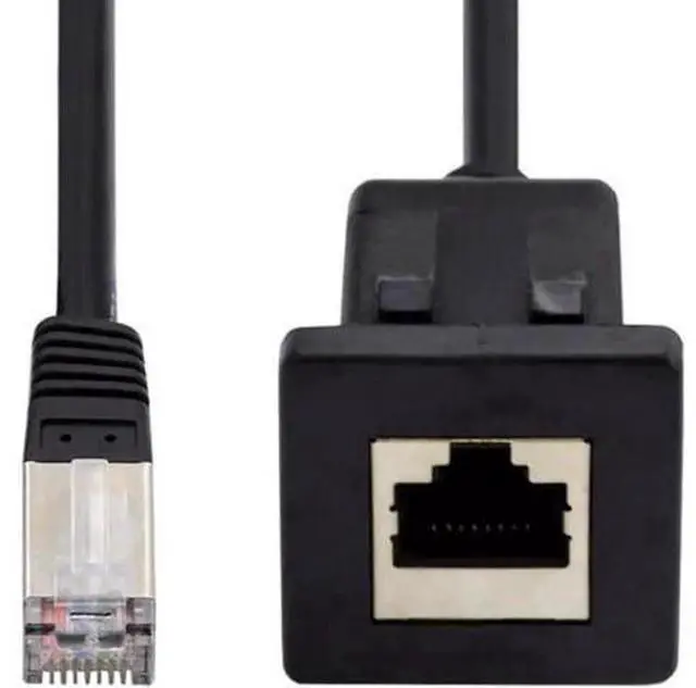Main image of UT-016-1.0M Waterproof Dustproof Latch Locking CAT6 RJ45 Male to Female Lan Ethernet Network Extension Cable Car Panel Mount Design