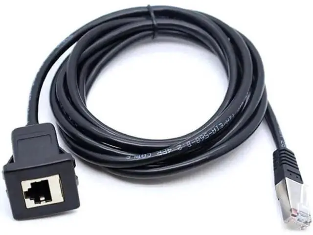 Alt view image 7 of 7 - UT-016-1.0M Waterproof Dustproof Latch Locking CAT6 RJ45 Male to Female Lan Ethernet Network Extension Cable Car Panel Mount Design