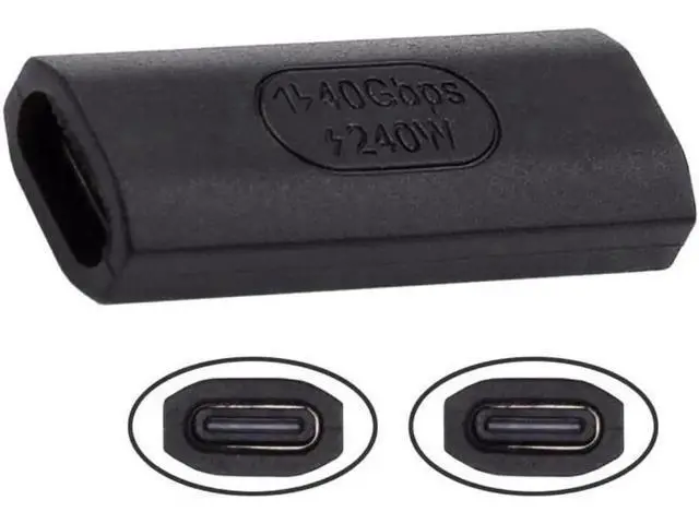 Alt view image 3 of 7 - USB4 Type C Female to Female Extension 240W Power 40Gbps Data 8K Video Extender Adapter for NS Phone Laptop