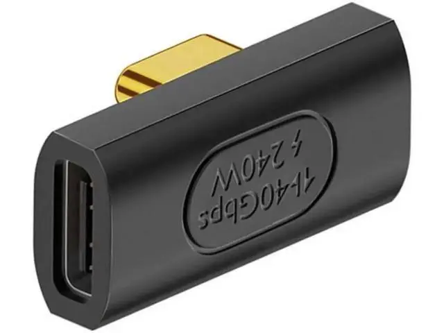 Alt view image 2 of 7 - USB4 Type C Male to Female Extension 240W Power 40Gbps Data 8K Video Adapter Low Profile Left Right Angled for NS Phone Laptop