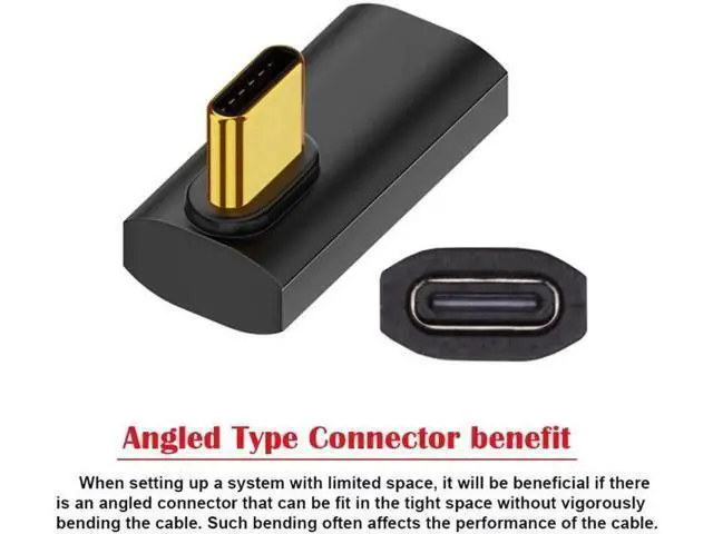 Alt view image 4 of 7 - USB4 Type C Male to Female Extension 240W Power 40Gbps Data 8K Video Adapter Low Profile Left Right Angled for NS Phone Laptop
