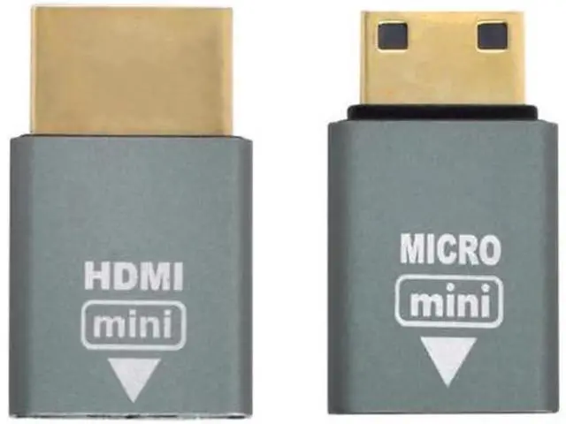 Main image of 2pcs/set Compatible Micro HDMI Female to Mini Male HDMI 1.4 Male Adapter 4K@60hz