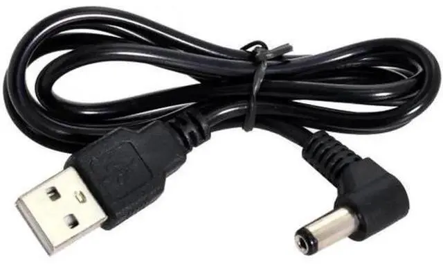 Alt view image 6 of 7 - U2-184-RI USB 2.0 A Type Male to Right Angled 90 Degree 5.5 x 2.1mm DC 5V Power Plug Barrel Connector Charge Cable
