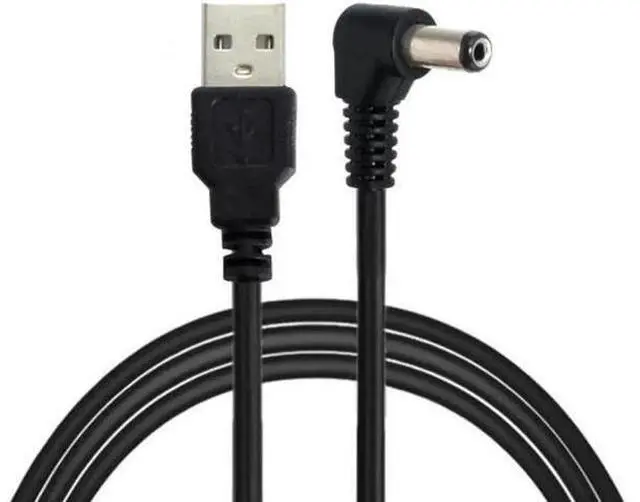 Alt view image 5 of 7 - U2-184-RI USB 2.0 A Type Male to Right Angled 90 Degree 5.5 x 2.1mm DC 5V Power Plug Barrel Connector Charge Cable