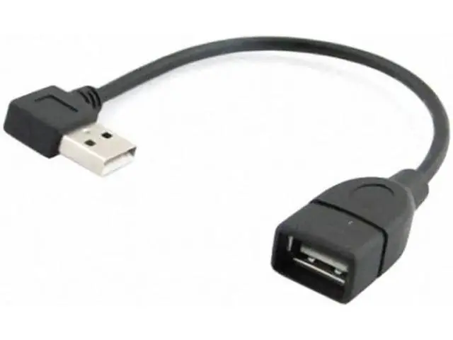 Alt view image 3 of 4 - 90D Left Angled type USB 2.0 A Male to USB Female M/F extension cable 20cm U2-002-LE-0.2M