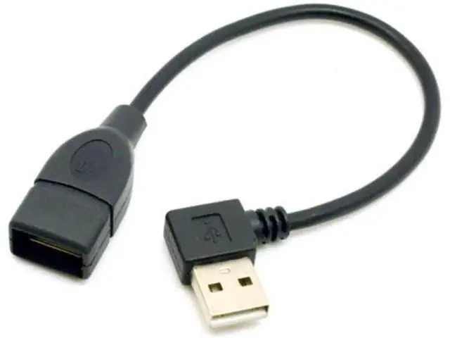 Alt view image 4 of 4 - 90D Left Angled type USB 2.0 A Male to USB Female M/F extension cable 20cm U2-002-LE-0.2M