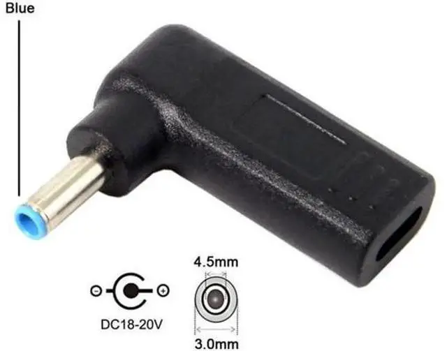 Alt view image 3 of 4 - USB 3.1 Type C USB-C to 4.5*3.0mm Adapter 90 Degree UC-112-4530HP