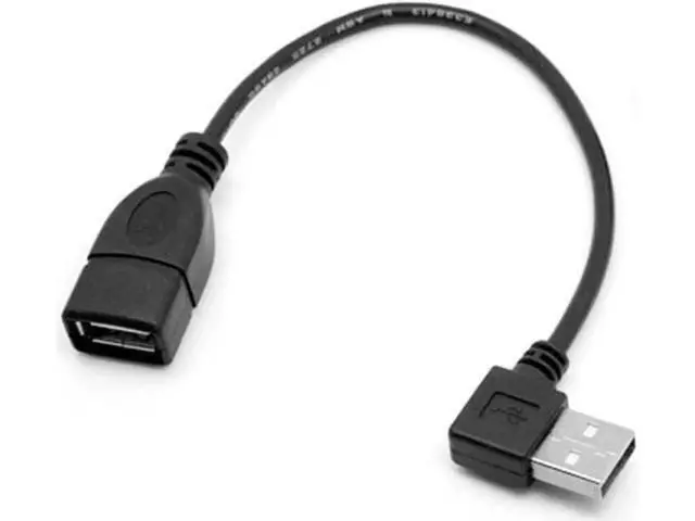 Alt view image 5 of 5 - 90 Degree Right Angled USB 2.0 A Male to USB Female Extension Cable 20cm U2-002-RI-0.2M
