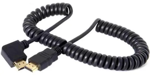 Alt view image 7 of 7 - HD-111-RI 90 Degree Right Angled HDMI to HDMI Stretch Extension 4K@60hz Cable for HDTV DVB DVD PC 1.2m