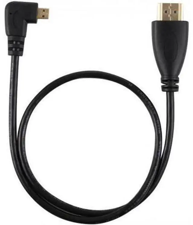 Main image of HD-066-RI Right Angled 90 Degree Micro HDMI to HDMI Male HDTV Cable for Cell PhoneTabletCamera