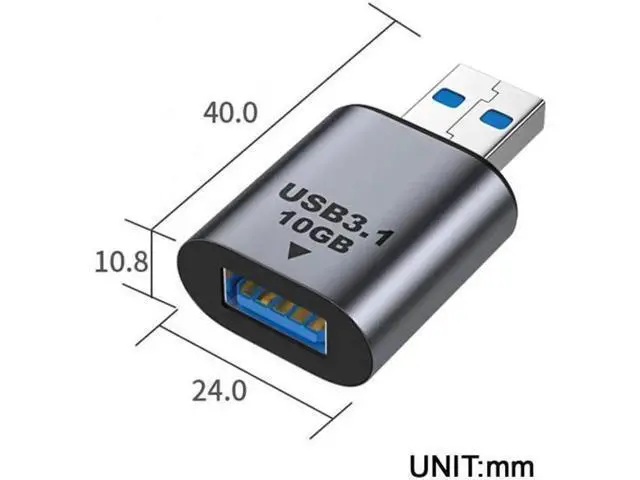 Alt view image 4 of 6 - UC-082-AMAF USB 3.0/3.1 Type A Female to USB 3.0/3.1 A Male Data Adapter 10Gbps Extension for Laptop Desktop