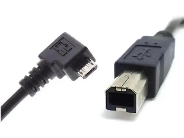 Alt view image 2 of 7 - U2-103-RI 30cm Right Angled 90 Degree Micro USB OTG to Standard B Type Printer Scanner Hard Disk Cable