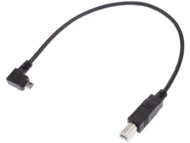 Alt view image 3 of 7 - U2-103-RI 30cm Right Angled 90 Degree Micro USB OTG to Standard B Type Printer Scanner Hard Disk Cable
