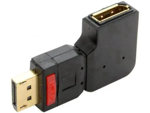 Alt view image 2 of 7 - Right Angled 90 Degree DisplayPort Male to Female Extension Adapter Standard DP 4K