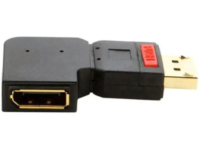 Alt view image 5 of 7 - Right Angled 90 Degree DisplayPort Male to Female Extension Adapter Standard DP 4K