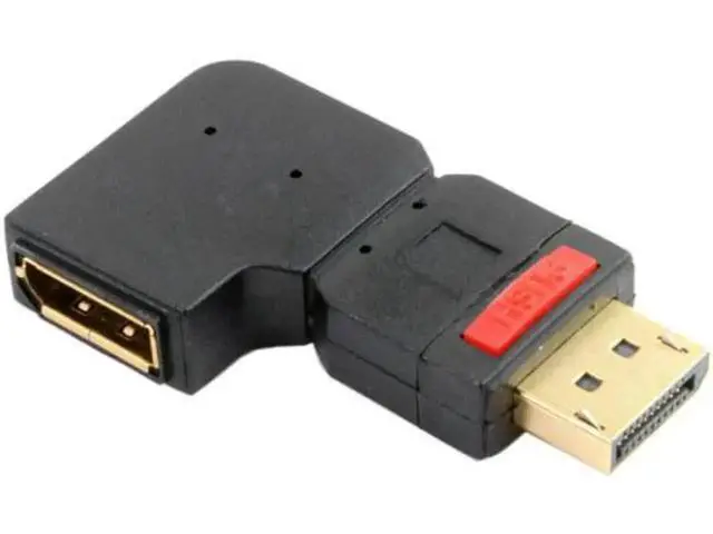 Alt view image 7 of 7 - Right Angled 90 Degree DisplayPort Male to Female Extension Adapter Standard DP 4K