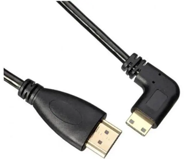 Alt view image 6 of 7 - 90 degree right angled Type Mini HDMI Male to HDMI Male stretch spring CABLE 4ft