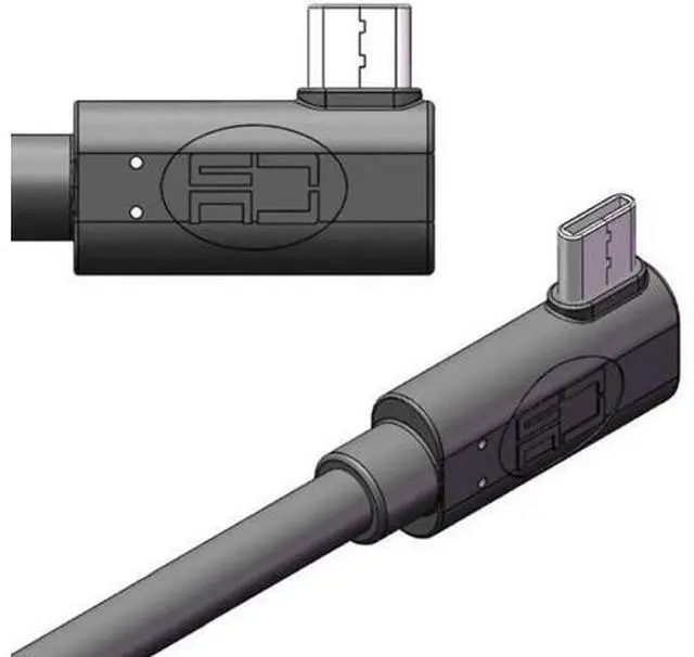 Alt view image 4 of 7 - 3.0M USB 3.1 Type-C Left Right Angled Type to USB3.0 Data Cable UC-135-3.0M