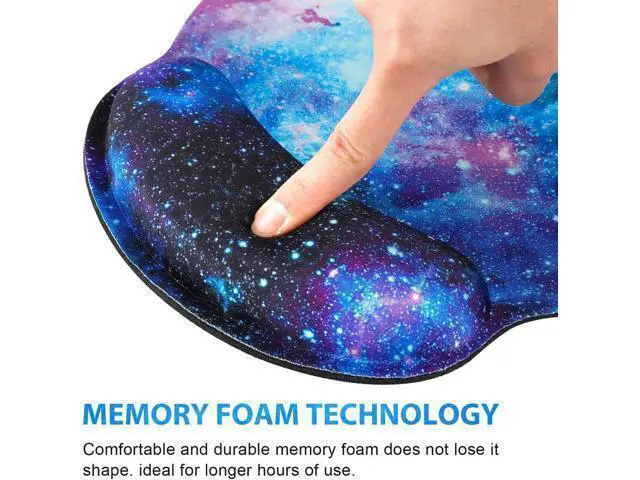 Alt view image 2 of 7 - Mouse Pad with Wrist Rest Support Gel Cute Mouse Pads Non Slip Rubber Base Mousepad Ergonomic Mouse Wrist Rest Pad for Laptop Computer Home Office Working Gaming Pain Relief Nebula Galaxy