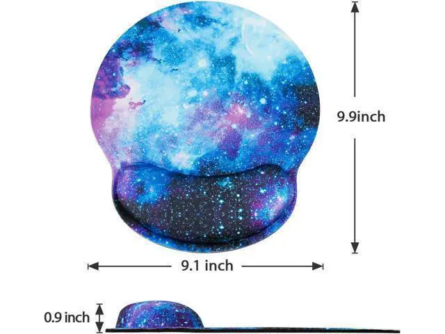 Alt view image 6 of 7 - Mouse Pad with Wrist Rest Support Gel Cute Mouse Pads Non Slip Rubber Base Mousepad Ergonomic Mouse Wrist Rest Pad for Laptop Computer Home Office Working Gaming Pain Relief Nebula Galaxy