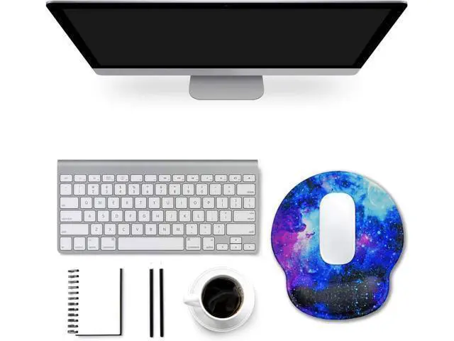 Alt view image 7 of 7 - Mouse Pad with Wrist Rest Support Gel Cute Mouse Pads Non Slip Rubber Base Mousepad Ergonomic Mouse Wrist Rest Pad for Laptop Computer Home Office Working Gaming Pain Relief Nebula Galaxy