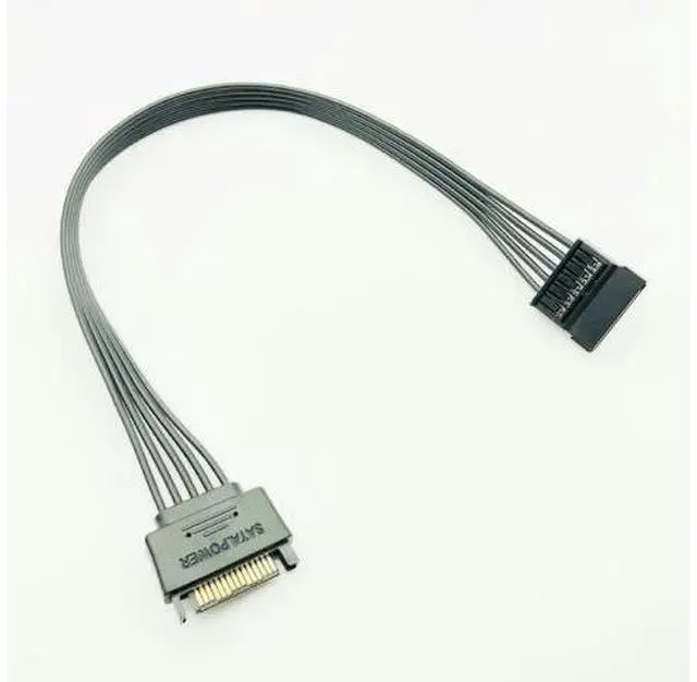 Main image of OIAGLH 30CM Black Single Sleeved SATA 15Pin Male to Female Power Extension Cable HDD SSD Power Supply Cable SATA Power Cable for PC